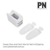 Scoop, Pour and Catch Box for Nail Art/Dipping