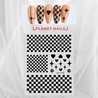 Nail Art Sticker - Black - 1702
