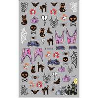 Nail Art Sticker - Halloween -Kit Cat Scary!