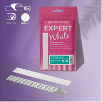 STALEKS - Disposable Adhesive white files for straight nail file on a soft foam layer EXPERT 20 100 grit (30 pcs)