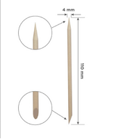 STALEKS Orange stick EXPERT wooden 110 mm (100 pcs)